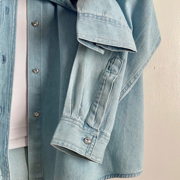 VTG Plus Size Tia Designs Holiday Top/Denim Blouse SET Beaded Embroidered Cat 1X - Picture 13 of 15